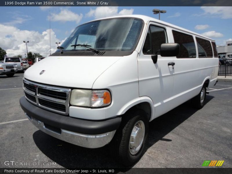 Stone White / Gray 1996 Dodge Ram Van 3500 Commercial
