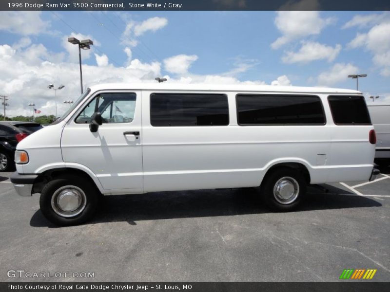 Stone White / Gray 1996 Dodge Ram Van 3500 Commercial