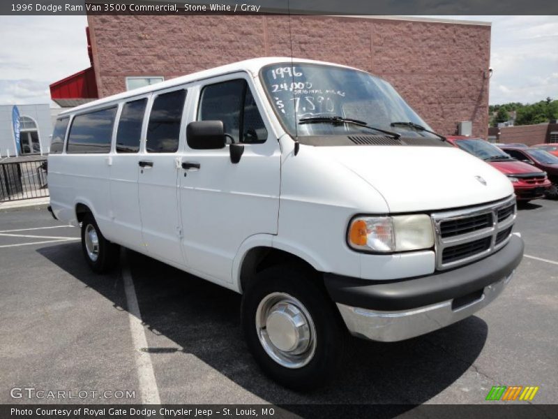 Stone White / Gray 1996 Dodge Ram Van 3500 Commercial