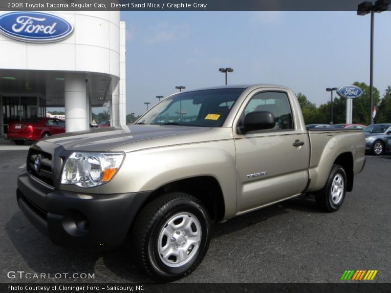 Desert Sand Mica / Graphite Gray 2008 Toyota Tacoma Regular Cab