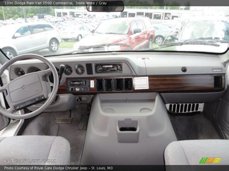 Stone White / Gray 1996 Dodge Ram Van 3500 Commercial