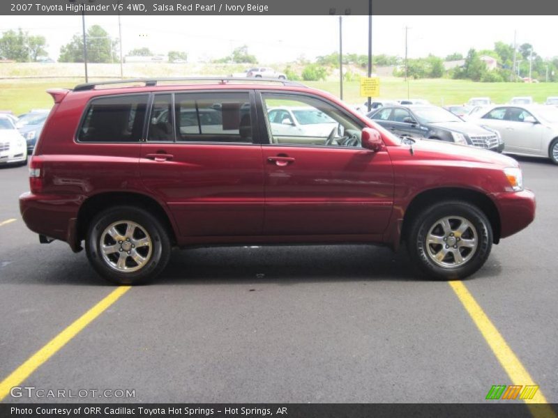 Salsa Red Pearl / Ivory Beige 2007 Toyota Highlander V6 4WD