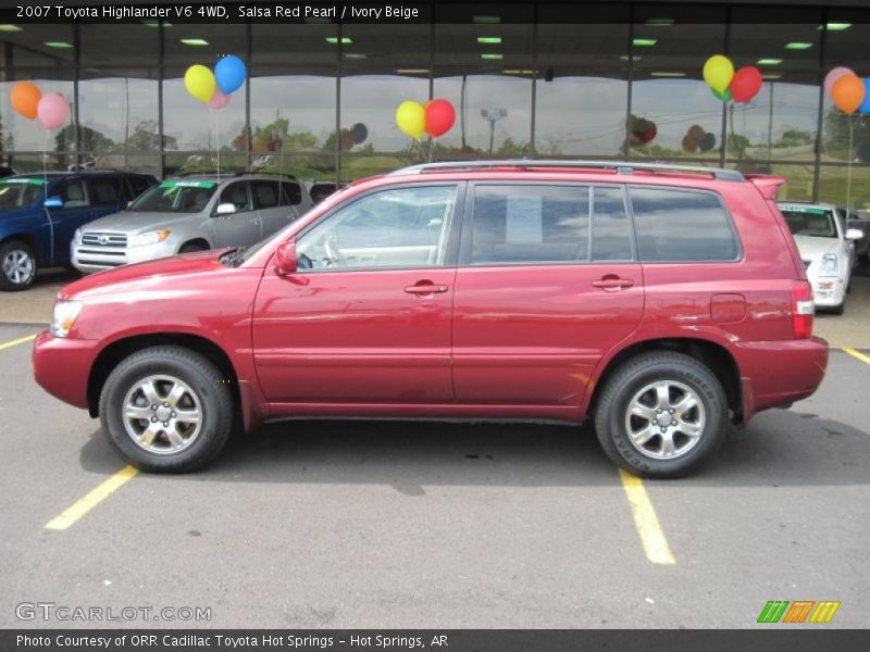 Salsa Red Pearl / Ivory Beige 2007 Toyota Highlander V6 4WD
