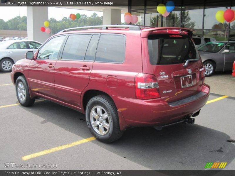 Salsa Red Pearl / Ivory Beige 2007 Toyota Highlander V6 4WD