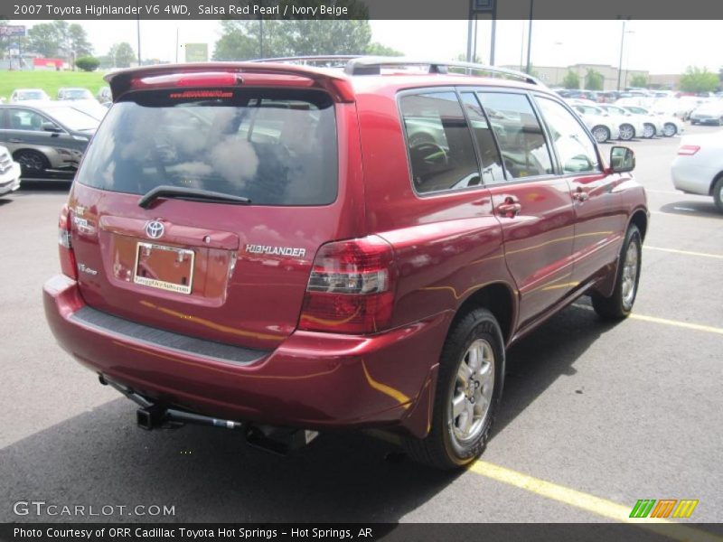 Salsa Red Pearl / Ivory Beige 2007 Toyota Highlander V6 4WD