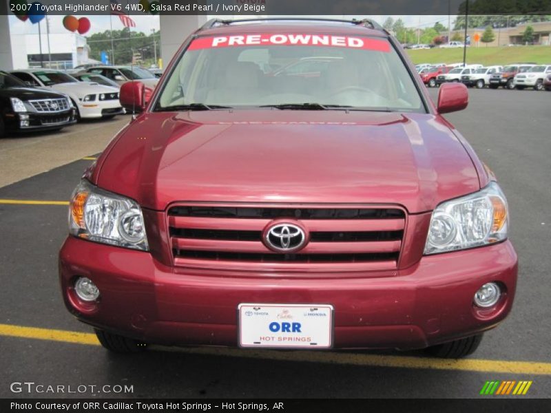 Salsa Red Pearl / Ivory Beige 2007 Toyota Highlander V6 4WD