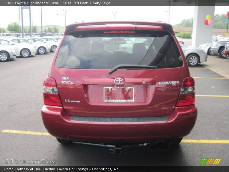 Salsa Red Pearl / Ivory Beige 2007 Toyota Highlander V6 4WD