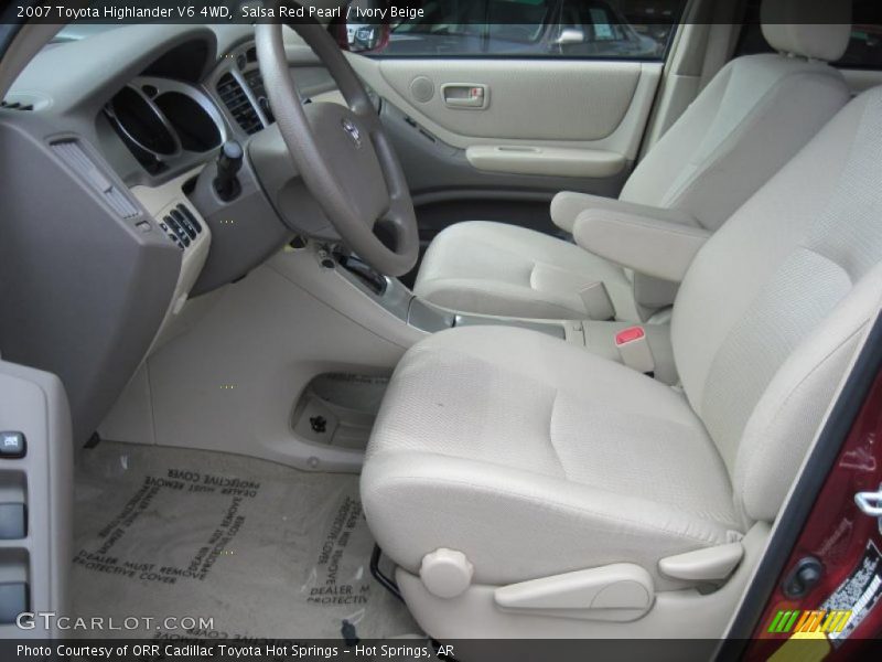 Salsa Red Pearl / Ivory Beige 2007 Toyota Highlander V6 4WD