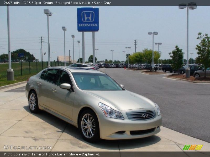 Serengeti Sand Metallic / Stone Gray 2007 Infiniti G 35 S Sport Sedan