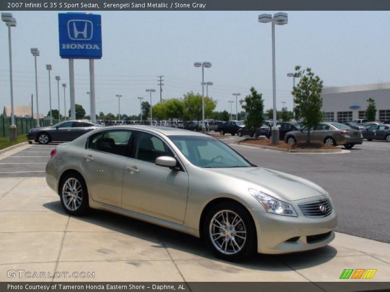 Serengeti Sand Metallic / Stone Gray 2007 Infiniti G 35 S Sport Sedan