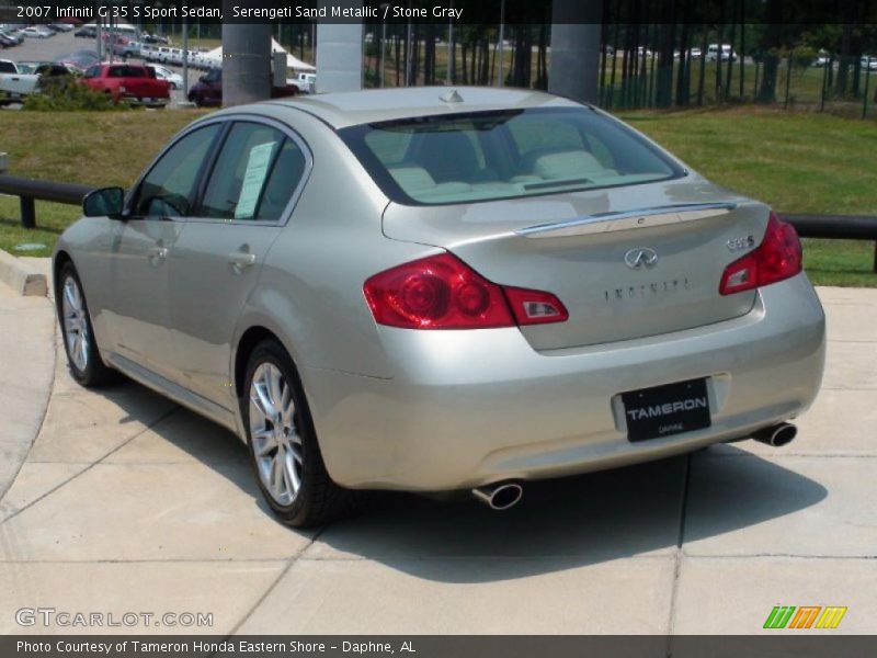 Serengeti Sand Metallic / Stone Gray 2007 Infiniti G 35 S Sport Sedan