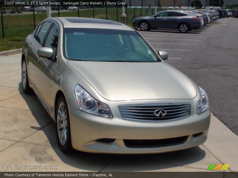 Serengeti Sand Metallic / Stone Gray 2007 Infiniti G 35 S Sport Sedan