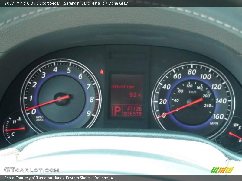Serengeti Sand Metallic / Stone Gray 2007 Infiniti G 35 S Sport Sedan