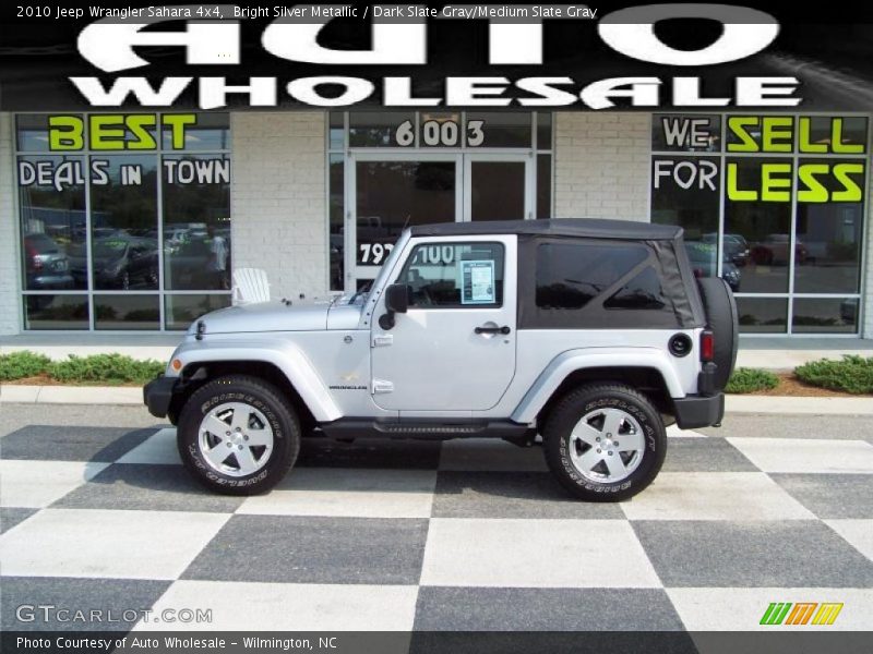 Bright Silver Metallic / Dark Slate Gray/Medium Slate Gray 2010 Jeep Wrangler Sahara 4x4