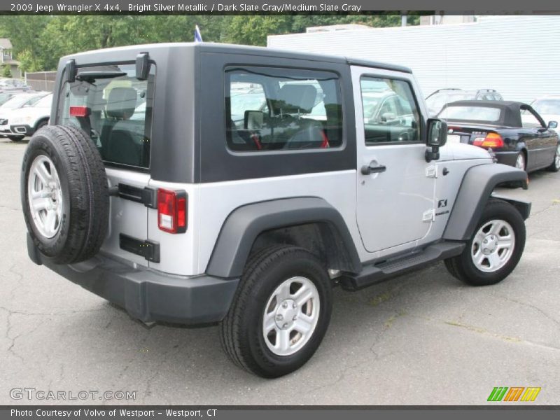 Bright Silver Metallic / Dark Slate Gray/Medium Slate Gray 2009 Jeep Wrangler X 4x4