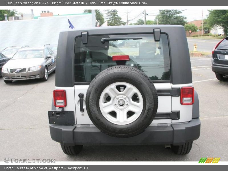 Bright Silver Metallic / Dark Slate Gray/Medium Slate Gray 2009 Jeep Wrangler X 4x4