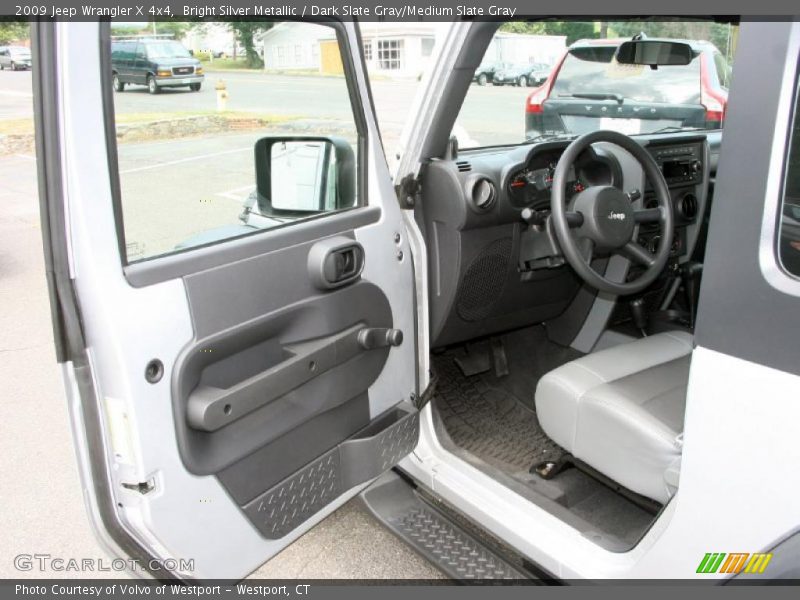 Bright Silver Metallic / Dark Slate Gray/Medium Slate Gray 2009 Jeep Wrangler X 4x4