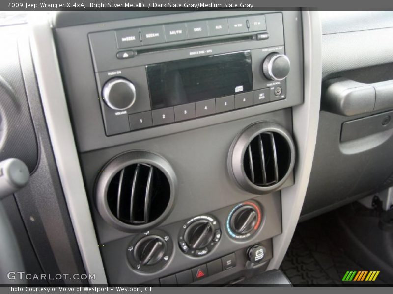 Bright Silver Metallic / Dark Slate Gray/Medium Slate Gray 2009 Jeep Wrangler X 4x4