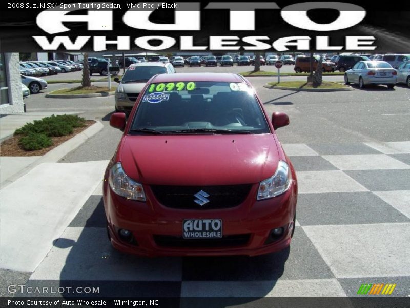 Vivid Red / Black 2008 Suzuki SX4 Sport Touring Sedan