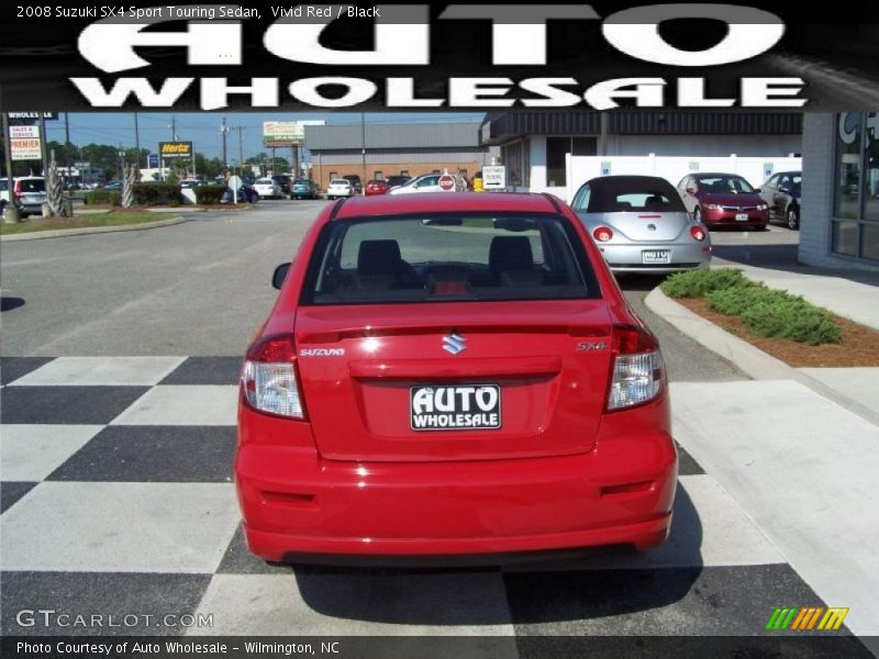 Vivid Red / Black 2008 Suzuki SX4 Sport Touring Sedan