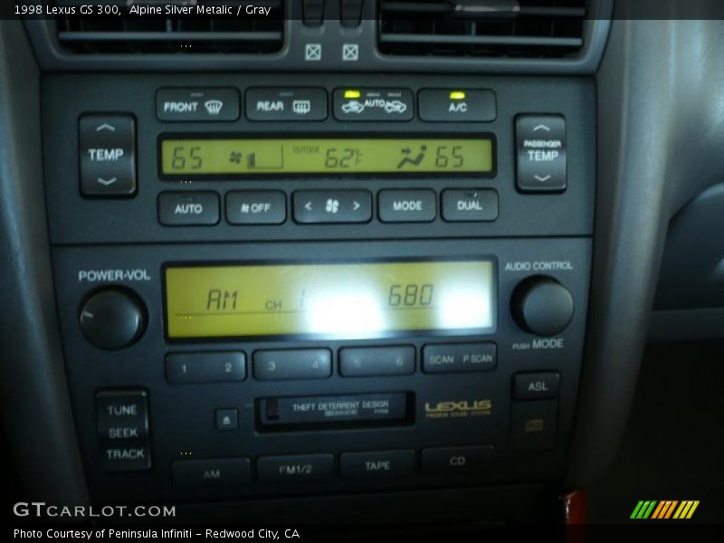 Alpine Silver Metalic / Gray 1998 Lexus GS 300