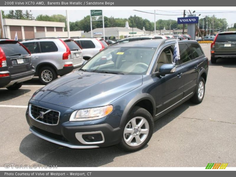 Barents Blue Metallic / Sandstone Beige 2008 Volvo XC70 AWD