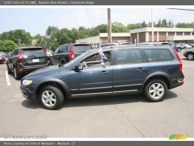 Barents Blue Metallic / Sandstone Beige 2008 Volvo XC70 AWD