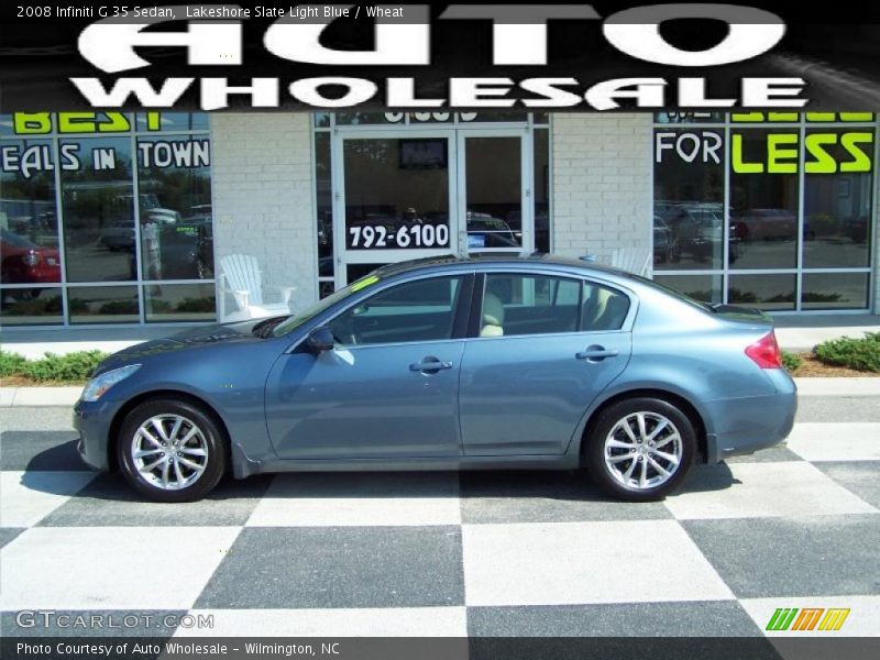 Lakeshore Slate Light Blue / Wheat 2008 Infiniti G 35 Sedan