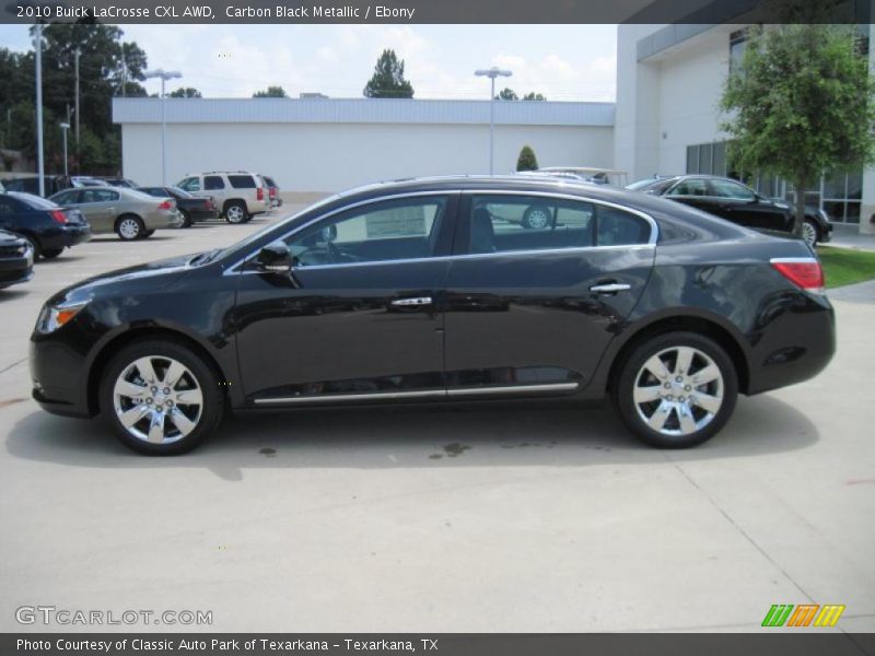 Carbon Black Metallic / Ebony 2010 Buick LaCrosse CXL AWD