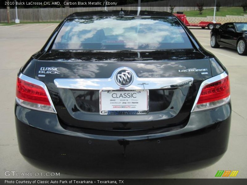 Carbon Black Metallic / Ebony 2010 Buick LaCrosse CXL AWD