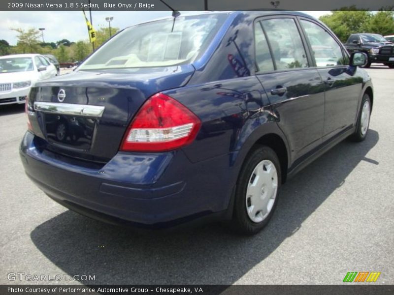 Blue Onyx / Beige 2009 Nissan Versa 1.8 S Sedan