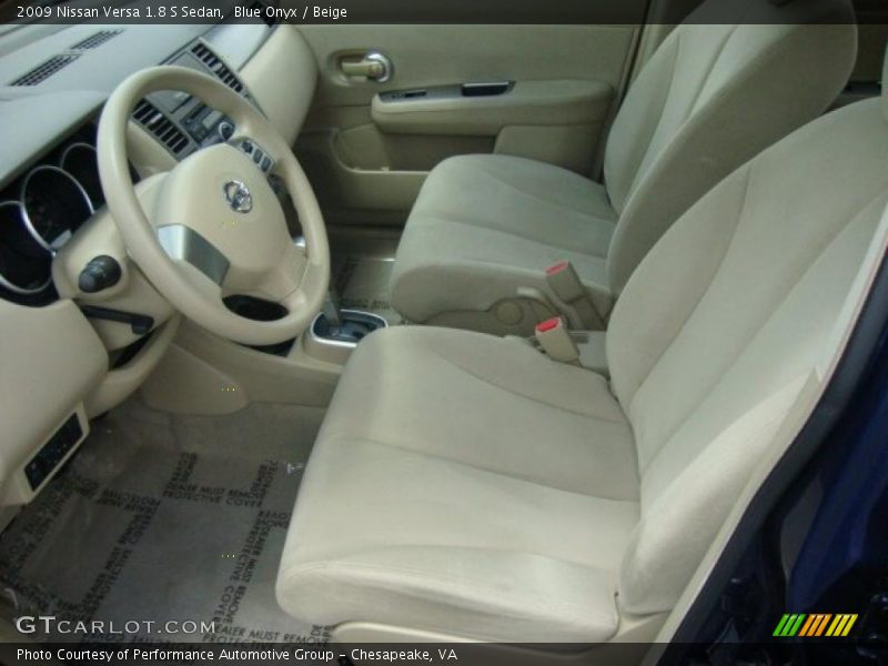 Blue Onyx / Beige 2009 Nissan Versa 1.8 S Sedan