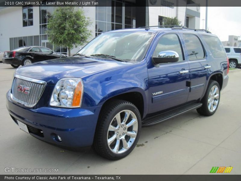 Laser Blue Metallic / Light Tan 2010 GMC Yukon SLT