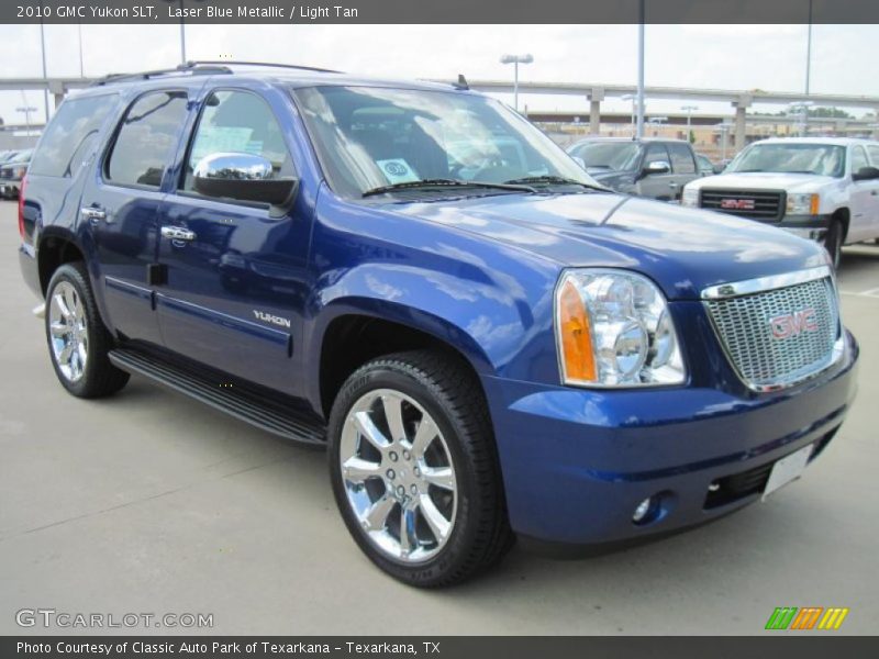 Laser Blue Metallic / Light Tan 2010 GMC Yukon SLT