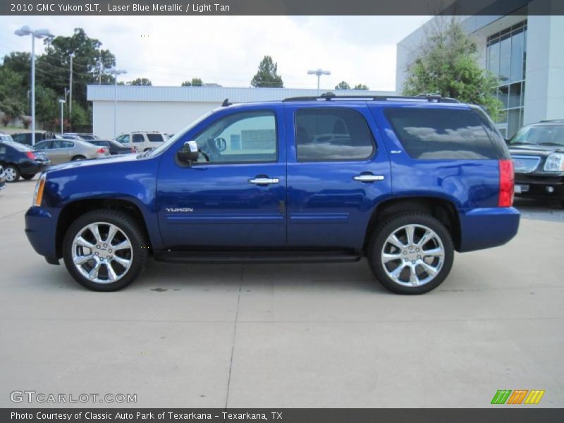 Laser Blue Metallic / Light Tan 2010 GMC Yukon SLT