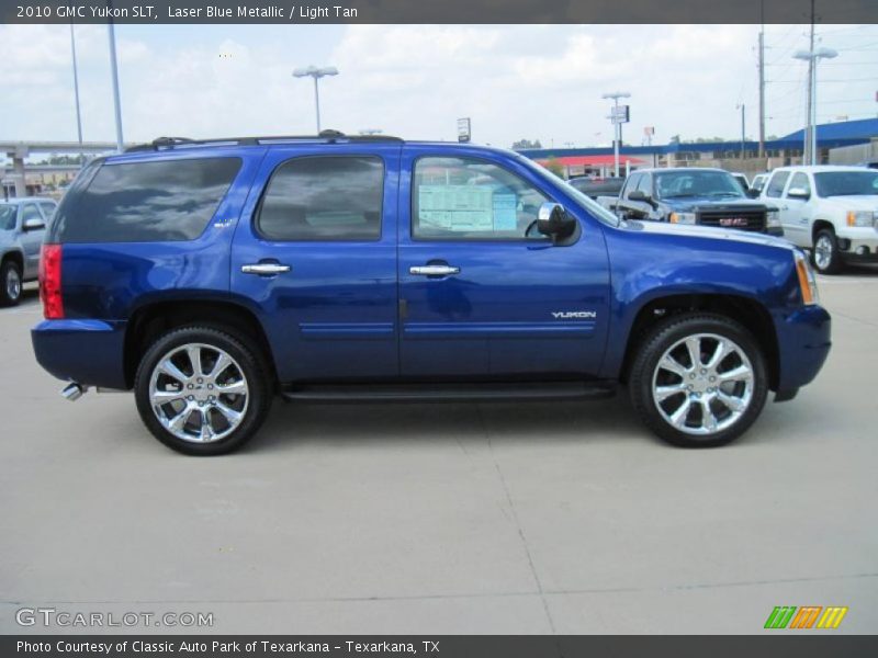 Laser Blue Metallic / Light Tan 2010 GMC Yukon SLT