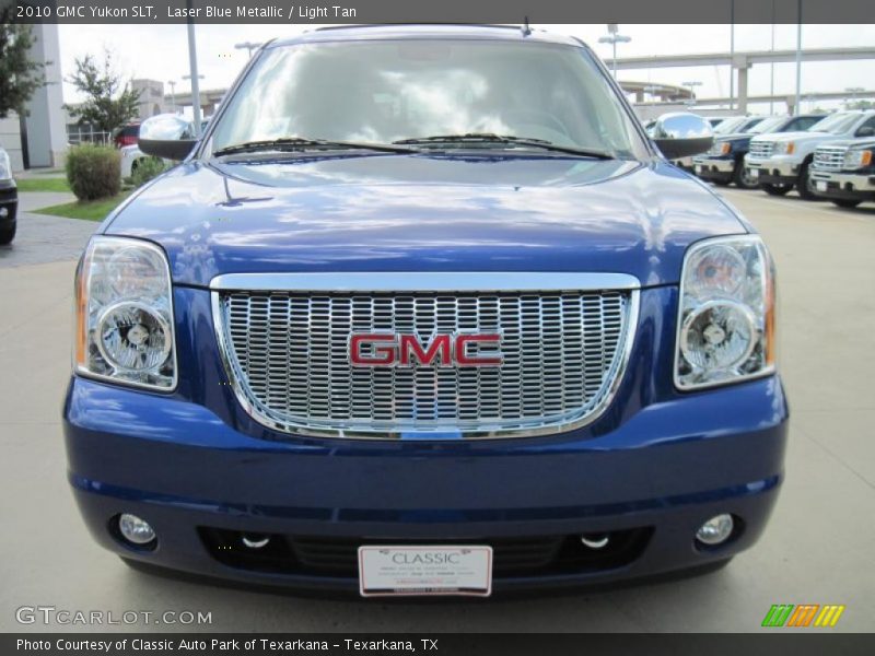 Laser Blue Metallic / Light Tan 2010 GMC Yukon SLT