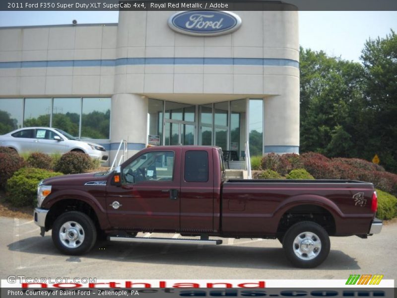 Royal Red Metallic / Adobe 2011 Ford F350 Super Duty XLT SuperCab 4x4