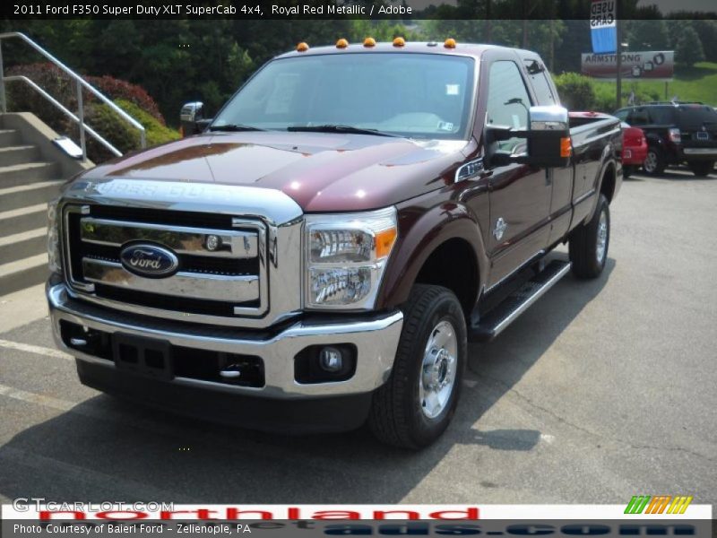 Royal Red Metallic / Adobe 2011 Ford F350 Super Duty XLT SuperCab 4x4