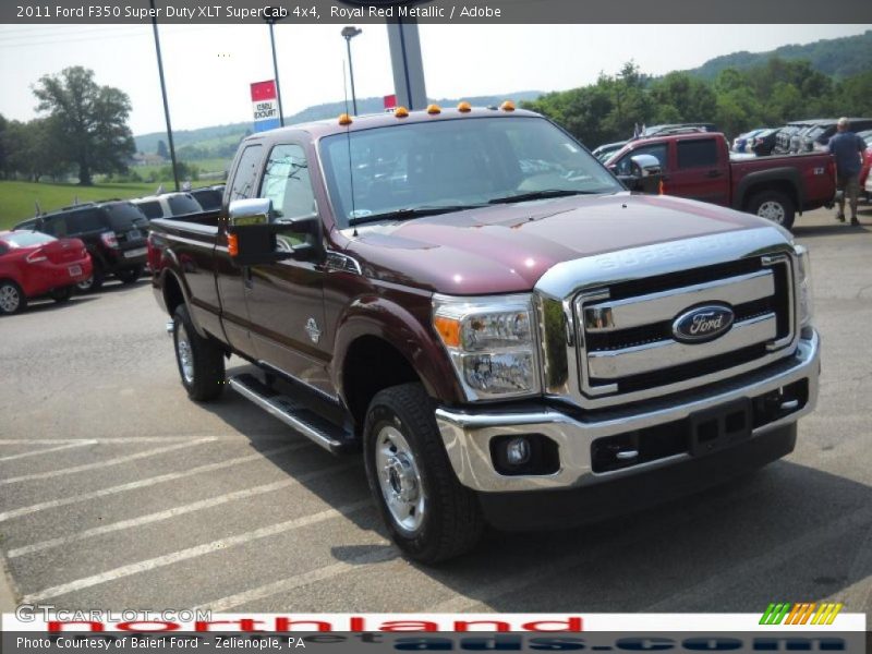 Royal Red Metallic / Adobe 2011 Ford F350 Super Duty XLT SuperCab 4x4