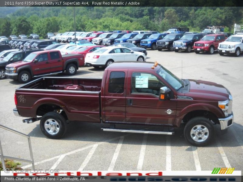 Royal Red Metallic / Adobe 2011 Ford F350 Super Duty XLT SuperCab 4x4