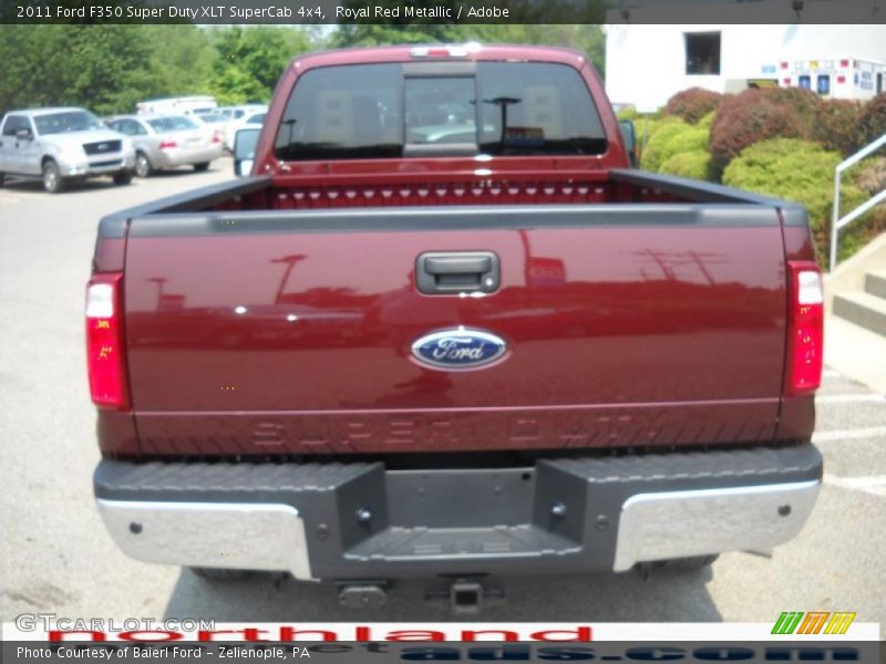 Royal Red Metallic / Adobe 2011 Ford F350 Super Duty XLT SuperCab 4x4