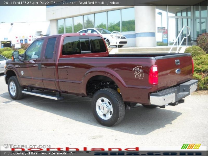 Royal Red Metallic / Adobe 2011 Ford F350 Super Duty XLT SuperCab 4x4