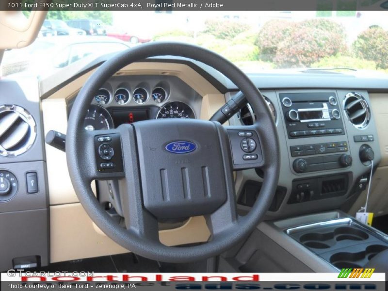 Royal Red Metallic / Adobe 2011 Ford F350 Super Duty XLT SuperCab 4x4