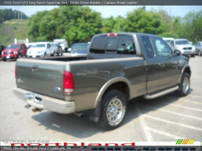 Estate Green Metallic / Castano Brown Leather 2002 Ford F150 King Ranch SuperCab 4x4