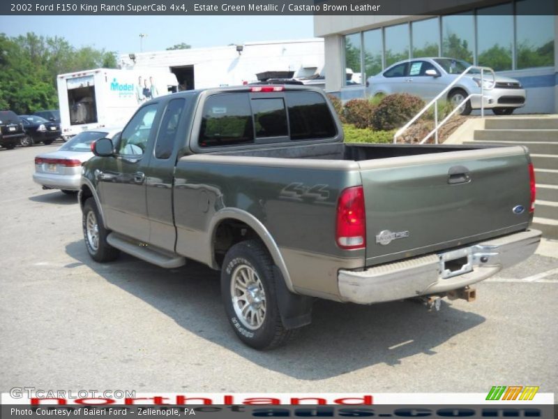 Estate Green Metallic / Castano Brown Leather 2002 Ford F150 King Ranch SuperCab 4x4