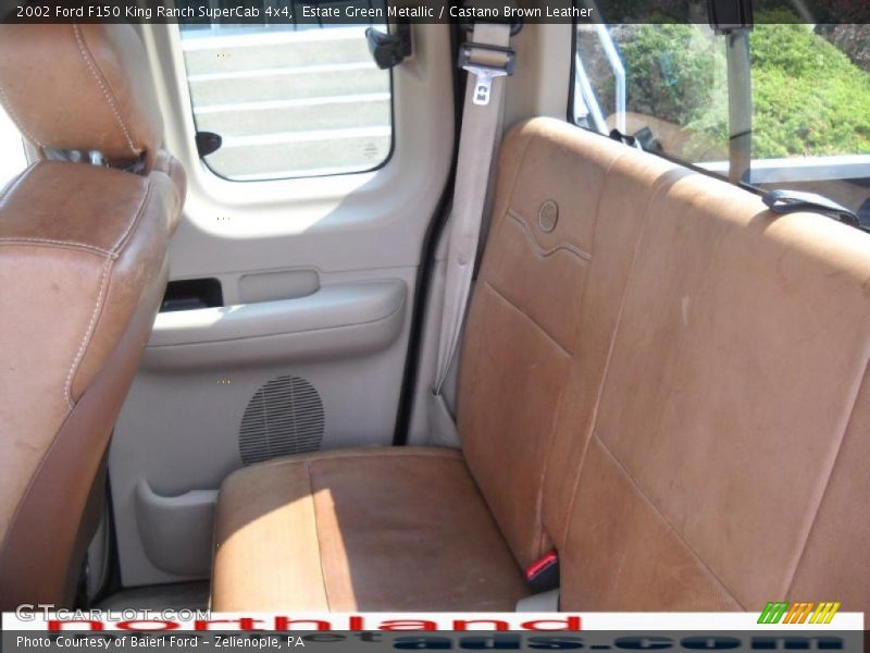 Estate Green Metallic / Castano Brown Leather 2002 Ford F150 King Ranch SuperCab 4x4