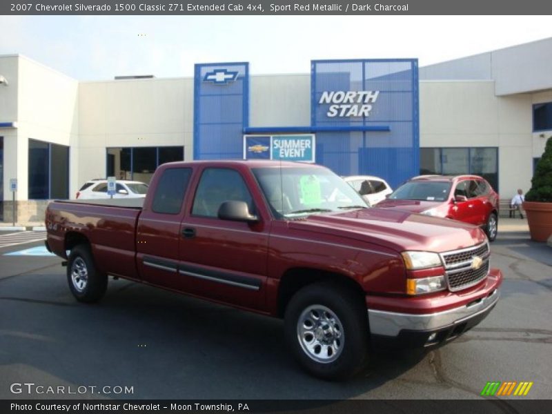 Sport Red Metallic / Dark Charcoal 2007 Chevrolet Silverado 1500 Classic Z71 Extended Cab 4x4