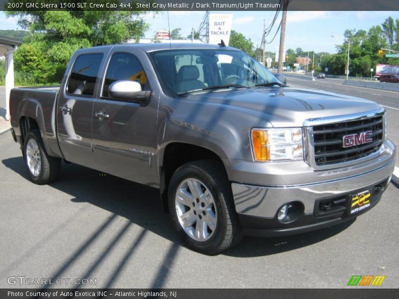 Steel Gray Metallic / Dark Titanium/Light Titanium 2007 GMC Sierra 1500 SLT Crew Cab 4x4