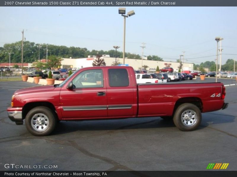 Sport Red Metallic / Dark Charcoal 2007 Chevrolet Silverado 1500 Classic Z71 Extended Cab 4x4